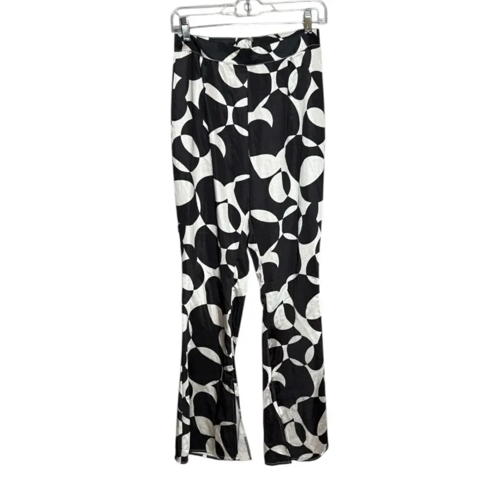 PacSun Y2K Ryan‎ Destiny Black And White Satin Abstract Pants. Size Small.